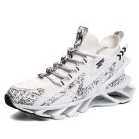 Zapatos De Hombre antideslizantes transpirables De malla De verano De tiro alto con logotipo De marca, Zapatos deportivos informales para correr para Hombre - details 25