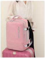 Mochila de negocios impermeable para hombre y mujer, bolsa de viaje expandible para portátil, gran capacidad, 15,6, bandolera para mujer, gran capacidad, ligera, multiusos, mochila de equipaje, viaje corto - details 10