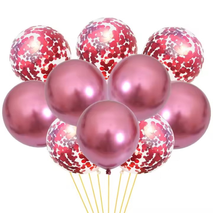 Globos de látex con patrón metálico, decoración de confeti para fiesta de cumpleaños, Baby Shower, 10 piezas, 12 pulgadas - 1