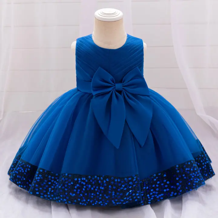 Vestido elegante de Navidad para niña, tutú de malla de flores para fiesta de cumpleaños, vestido de princesa bautismal para niños, vestido de niña de flores de boda - 1