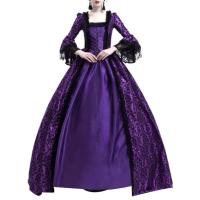 Elegante Vestido de Corte de Palacio con Cuello de Encaje Vestido de Reina Medieval para Fiesta de Halloween - details 5