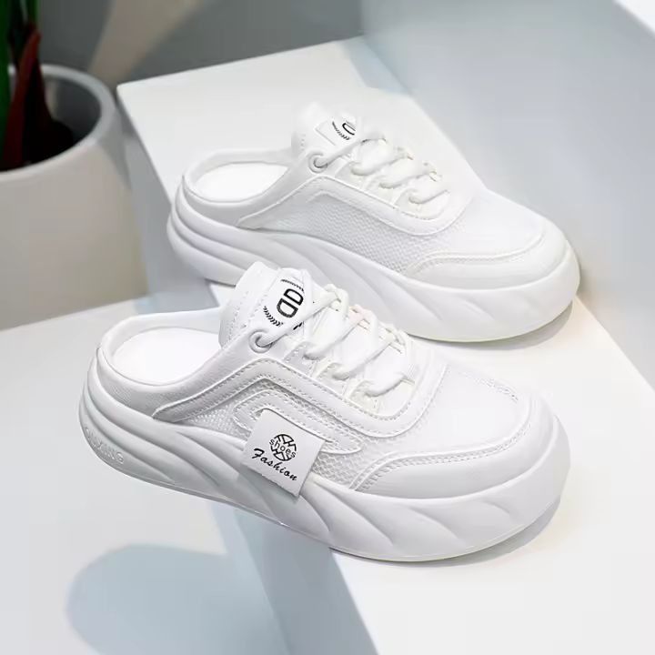 2025 Verano De Un Pedal Sandalias De Las Mujeres De Desgaste Exterior De Moda Sandalias De Suela Gruesa Retro Casual Playa KT2633 - 1