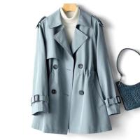 Chaqueta cortavientos con cuello vuelto para mujer, abrigos de moda de otoño - details 5