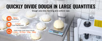 SucceBuy Divisor de masa redondo, cortador de masa manual, divisor de masa manual con bandeja y cuchilla de acero inoxidable 304, ideal para panadería, restaurante y uso comercial - details 2