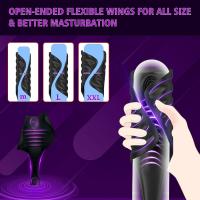 Entrenador de masturbación de pene de glande masculino, masajeador de vibración y roscado masculino, productos sexuales para adultos - details 1