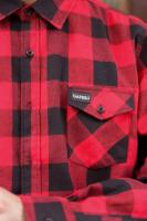 Camisas de franela a cuadros rojas y negras de gran tamaño para hombre, chaqueta camisera 100% de algodón para primavera y verano, 2021 - details 16