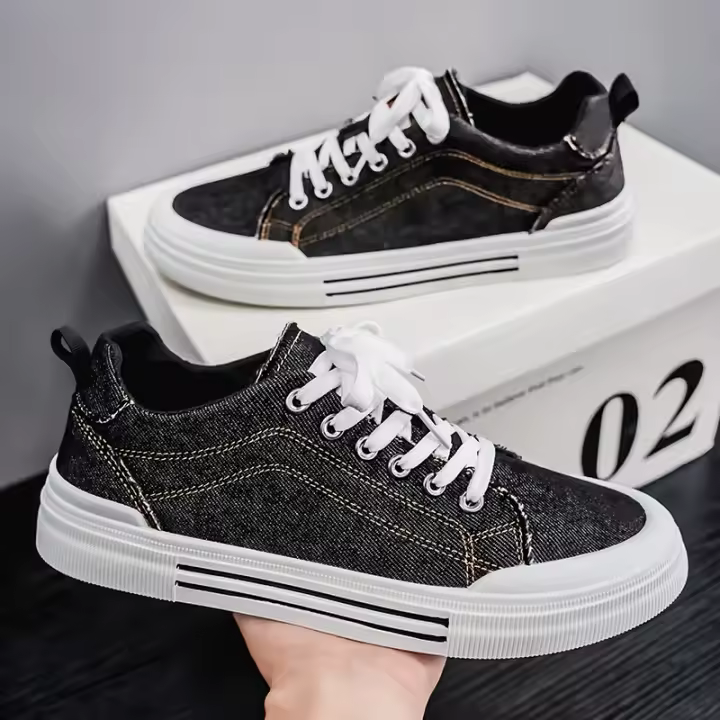 Zapatos de Lona Ligeros y Transpirables para Niños en Verano 2025 Zapatos Casuales de Suela Suave de Moda para Hombres - 1