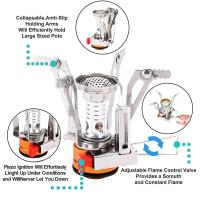 Mini estufa de gas para exteriores, quemador de viaje plegable portátil, horno, equipo de supervivencia para picnic, accesorios, suministros para acampar, herramientas - details 2