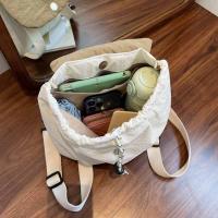 Mochila con cordón de Color sólido para regalo, bolso escolar de nailon de secado rápido para estudiantes, bolso de hombro de gran capacidad de estilo coreano para exteriores - details 10
