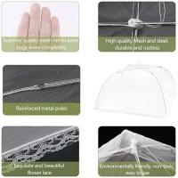 Cubierta de malla plegable para alimentos, tienda de campaña, sombrilla tipo cúpula, mosquitera, mosquitos, utensilios de cocina - details 7
