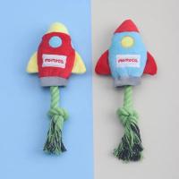 Juguete de peluche para perros con forma de cohete, juguetes para masticar resistentes a mordeduras, juguetes de pana para perros pequeños y grandes, accesorios de entrenamiento para mascotas y cachorros - details 0