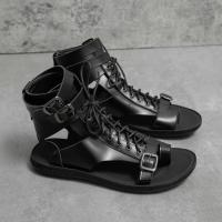 Zapatos de playa a la moda de verano para hombre, tacones planos blancos y negros, sandalias de exterior de alta calidad, sandalias clásicas versátiles de moda para hombre - details 4