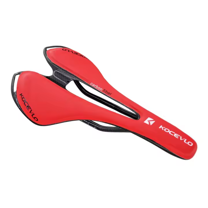 KOCEVLO Fibra de carbono completa + fibra de cuero carretera bicicleta de montaña sillín asiento cojín bicicleta - 1