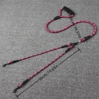Cuerda para caminar para perros de doble cabeza con patrón ondulado, cuerda de tracción con dos arrastrados, antiarrollamiento y desmontable - details 0