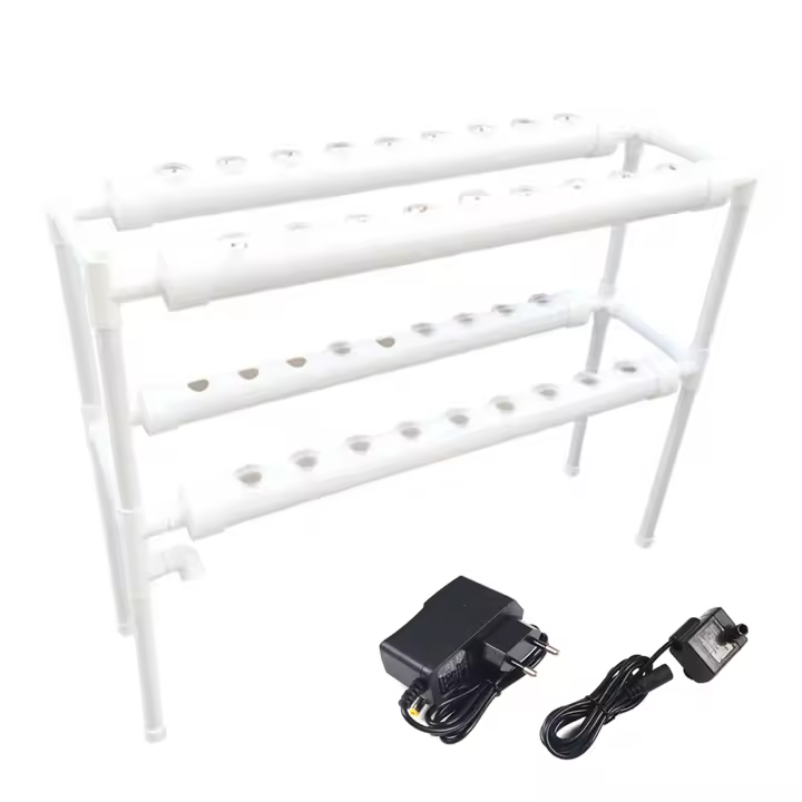 Kit de Crecimiento Hidropónico Cncest 36 Agujeros, 4 Tubos, Sistema de Crecimiento de 2 Capas para Verduras, Frutas - 1