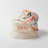 Bebé cubo de dos caras, sombrero de pescador bordado con letras, primavera y verano, para s - details 5