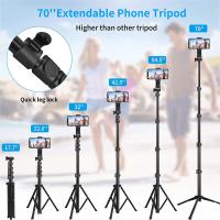 Trípode y monopié para teléfono móvil, palo Selfie para grabación de teléfono inteligente, fotografía, maquillaje, 70 pulgadas - details 3
