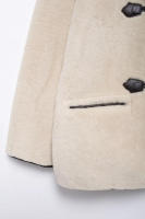 TRAFZA-Chaqueta de piel gruesa con hebilla de cuerda para mujer, abrigo holgado de manga larga con bolsillo, Simple y cálido, invierno, nueva moda - details 5
