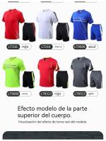Traje de manga corta de secado rápido para hombre, ropa de fitness deportiva para correr al aire libre, LT311, Verano - details 6