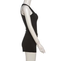 BUNO-chándales informales para Mujer, conjunto de 2 piezas, chalecos cortos elásticos con cuello en U y pantalones cortos acanalados, ropa deportiva concisa para gimnasio - details 62