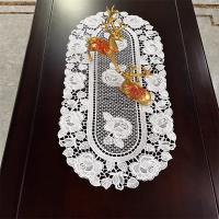 Mantel Ovalado de Crochet Blanco Vintage Pastoral Ideal para Comedor, Cena, Oficina - details 1