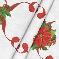 Manteles rectangulares con cinta de seda roja de Pascua navideña, manteles para mesa de fiesta de boda, decoración navideña, 2025 - details 5