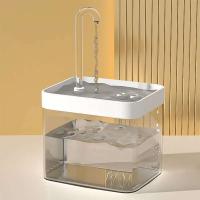 Fuente con filtro automático para gatos, bebedero eléctrico transparente con filtro de recirculación silencioso, USB, dispensador de agua - details 0
