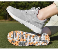 Zapatos de golf, zapatos de golf de pareja con botón giratorio impermeables para hombres y mujeres, zapatos deportivos casuales. - details 13