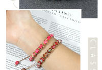 Pulsera con cuentas de piedra Natural del emperador bohemio para mujeres y hombres, brazalete ajustable hecho a mano, cuerda trenzada, regalos de joyería de moda para Yoga - details 7