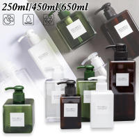 Botellas de Plástico Vacías para Bomba Transparentes Cuadradas Recargables con Líquido para Loción 250ml/450ml/650ml - details 16