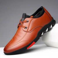 Zapatos de cuero para hombres de negocios, fondo informal, suave, antideslizante, transpirable, Primavera y otoño, nuevos - details 1