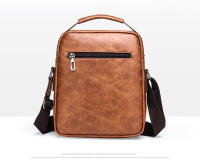 Bolso De Hombro Para Hombre De Cuero Vintage Lujo Bolso Mensajero Casual Bandolera Pequeña Bolso De Negocios Estilo Vintage - details 7