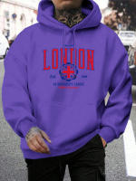 Sudadera De Capucha London Uk University League Para Hombre Tallas Grandes Estilosa Con Estampado Deportiva Y Cuello Alto - details 22
