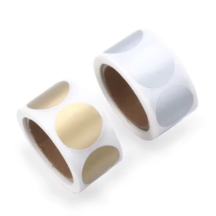 Etiquetas redondas adhesivas blancas - 300/600 piezas para fiestas y manualidades, gran oferta - 1