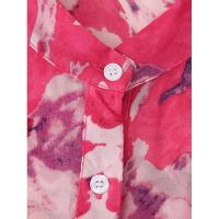 Vestido de Chiffon Adelgazante con Cuello Alto y Estampado de Cinturón - details 3