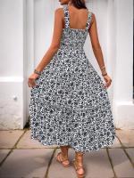 Nuevo vestido con tirantes de estilo pastoral dulce y fresco estampado - details 16