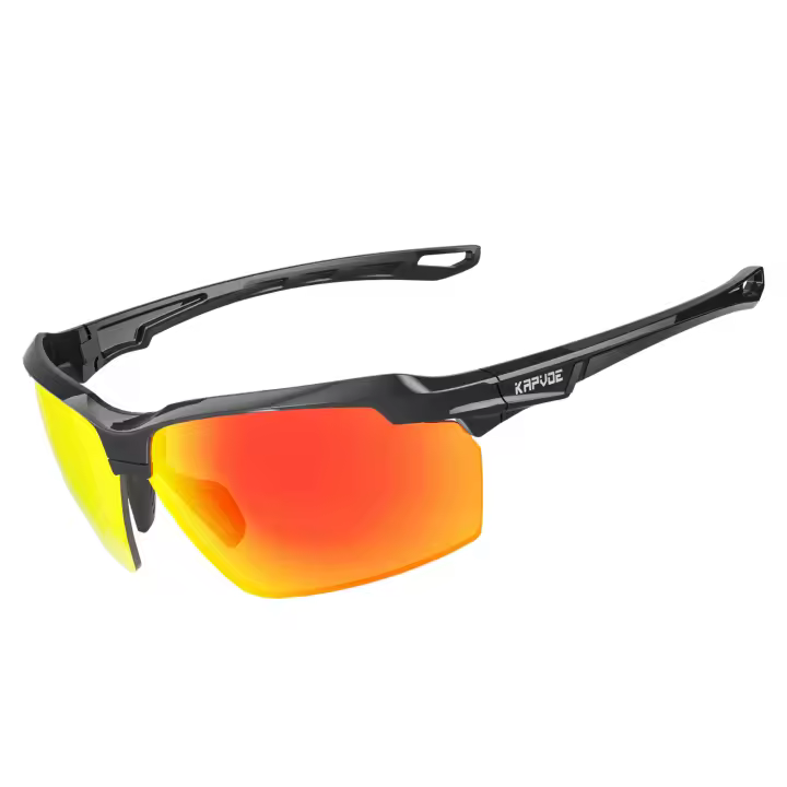Gafas de Ciclismo Polarizadas KAPVOE Gafas de Sol Deportivas con Lentes Ajustables para Hombres y Mujeres Marco de Plástico UV Protectivo Marca China - 1