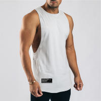 Camiseta de algodón sin mangas para hombre, camiseta sin mangas para gimnasio, culturismo, entrenamiento, Fitness muscular, chaleco que absorbe la humedad, gran oferta, Verano - details 11