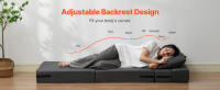 SucceBuy Sofá cama plegable 3 en 1, sofá cama plegable con 2 almohadas y funda lavable - details 2