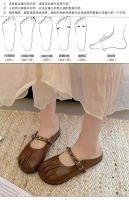 Baotou zapatillas mujer, primavera y verano nueva moda de un pedal desgaste exterior medio arrastre casual zapatos de mujer sandalias modelos versátiles - details 2