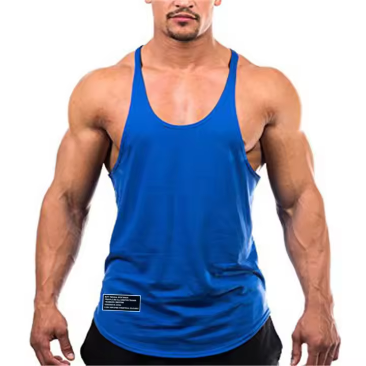 Gym Bodybuilding Fitness Vests Mens Running Sport Cotton Tank Tops Summer Breathable Sleeveless Y Back Suspender Belt Undershirt - 1