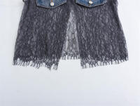 - Chaleco vaquero para mujer con costuras, chaqueta corta, tops, primavera y verano, 2025 - details 4