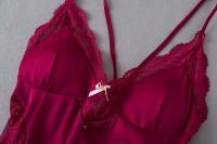 Conjunto de Kimono de Satén para Mujeres Ouwu Dos Piezas para Dormir Ideal para Novias y Bodas - details 10