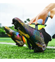 Zapatos de fútbol profesionales FG/TF para adultos, botas de fútbol de Punta larga antideslizantes, tacos altos de tobillo para niños pequeños, zapatillas de fútbol de hierba - details 22