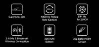 Keychron-ratón óptico inalámbrico M4, dispositivo con cable tipo C, 2,4 GHz y Bluetooth, Sensor 3395 - details 3