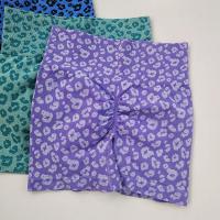 Pantalones cortos con estampado de leopardo para mujer, mallas ajustadas sin costuras, cintura alta, levantamiento de glúteos, pantalones cortos de punto de alta elasticidad para gimnasio, correr y yoga - details 8