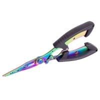 Alicates de pesca de acero inoxidable, alicates de Boca de pescado curvados antideslizantes, corte de línea de gancho con mango de goma - details 4