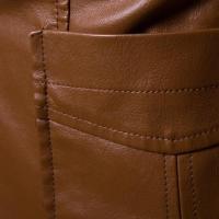 Chaqueta de Cuero PU Delgada para Hombres 2025 Estilo Casual con Mangas Largas y Abotonaduras - details 11