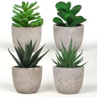 Mini plantas artificiales de Aloe, bonsái, árbol pequeño simulado, plantas en maceta, flores falsas, mesa de oficina, adornos en maceta, decoración del jardín del hogar - details 4