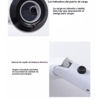Cepillo de limpieza eléctrico recargable Mango largo, sin cable, ideal para el hogar, la cocina, el baño, el inodoro - details 6